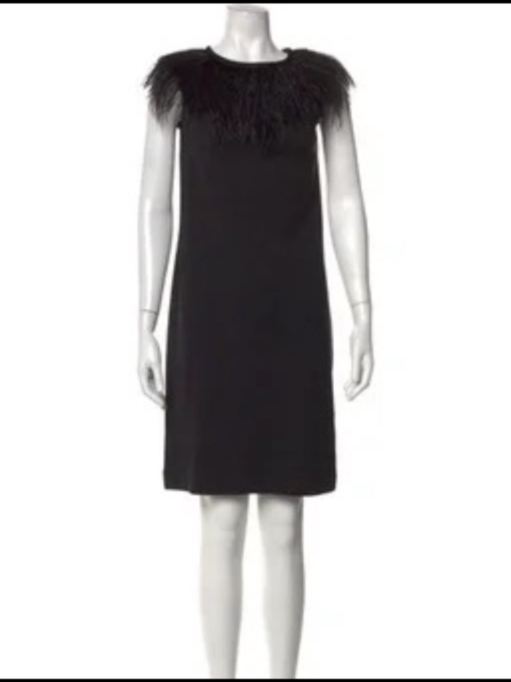 Tory Burch black dress with feathers - Picture 3 of 3